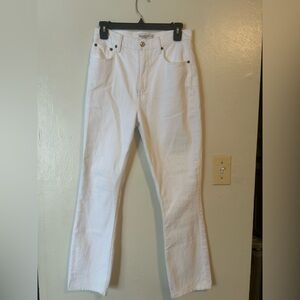 Slim Straight Ultra High Rise White Jeans 4 A&F Minimalism Y3K